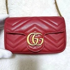 Gucci 476433 GG Marmont Matelassé Super Mini - 6.75" X 4" X 1.75" 2