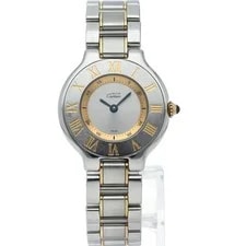 Cartier Mast21 W10073R6 Gold Plated/Stainless Steel WomenWatch ... 2