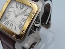 Cartier Santos 100 XL 2656 Automatic Steel 18K Gold Bezel 38mm X 51mm 2