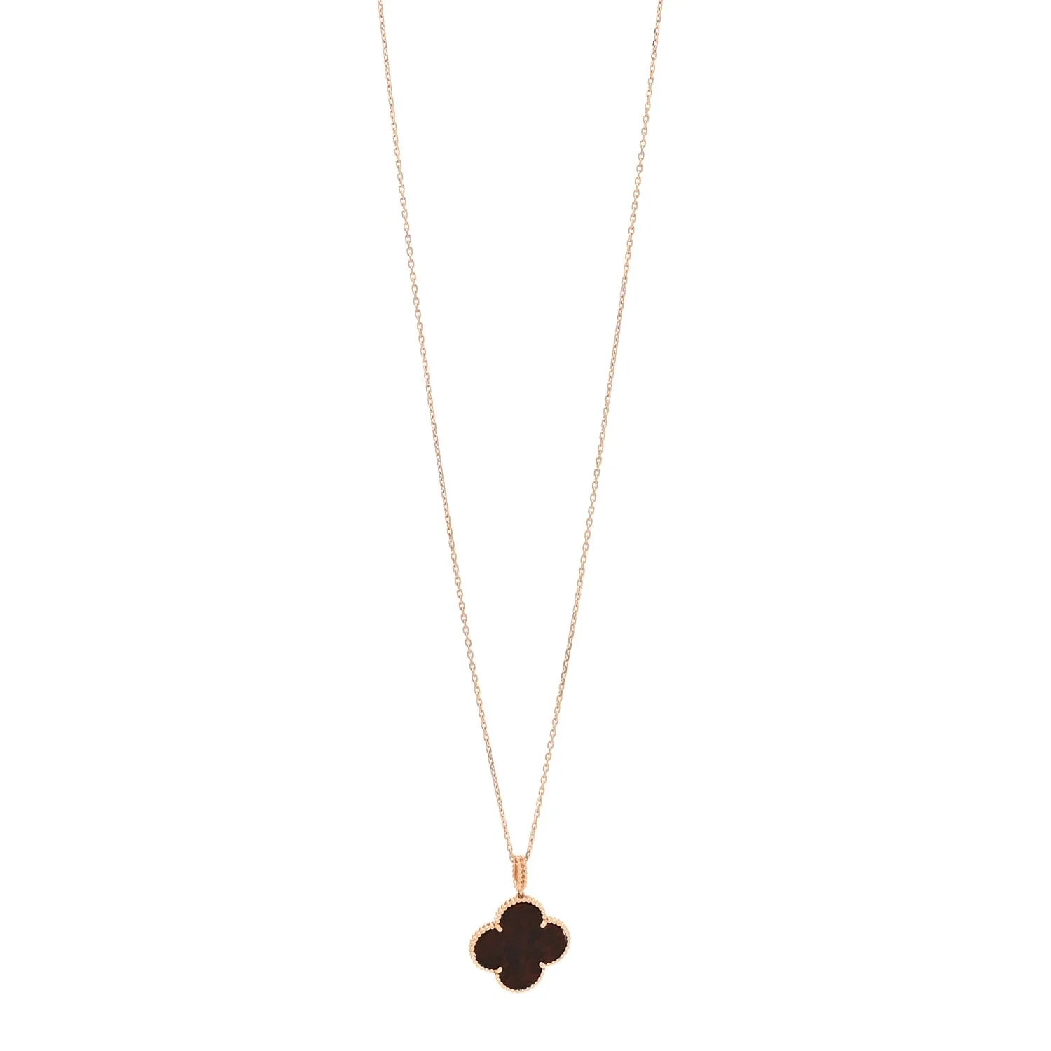 Van Cleef & Arpels — 18K Rose Gold Letterwood Magic Alhambra Long — Jewelry — resale