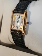 Cartier Must Vermeil Tank 3 Color Trinity Gold Dial. 21mm Quartz . 2