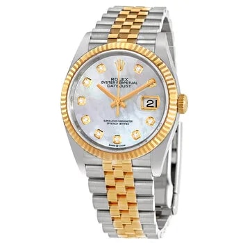 Datejust 36 Mother of Pearl Diamond Dial Steel and 18k Everose Gold Jubilee 126281MDO 2