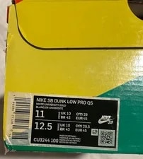 Nike SB Dunk LOW PRO QS Size 11 CU3244-100 Great Authentic Special Edition 4