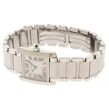 Cartier Tank Française SM W51008Q3 Stainless Steel 20mm White Dial #DW2682 3