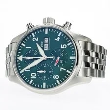 IWC — IWC Pilot Chronograph Green 43mm Stainless Steel — Watch — resale
