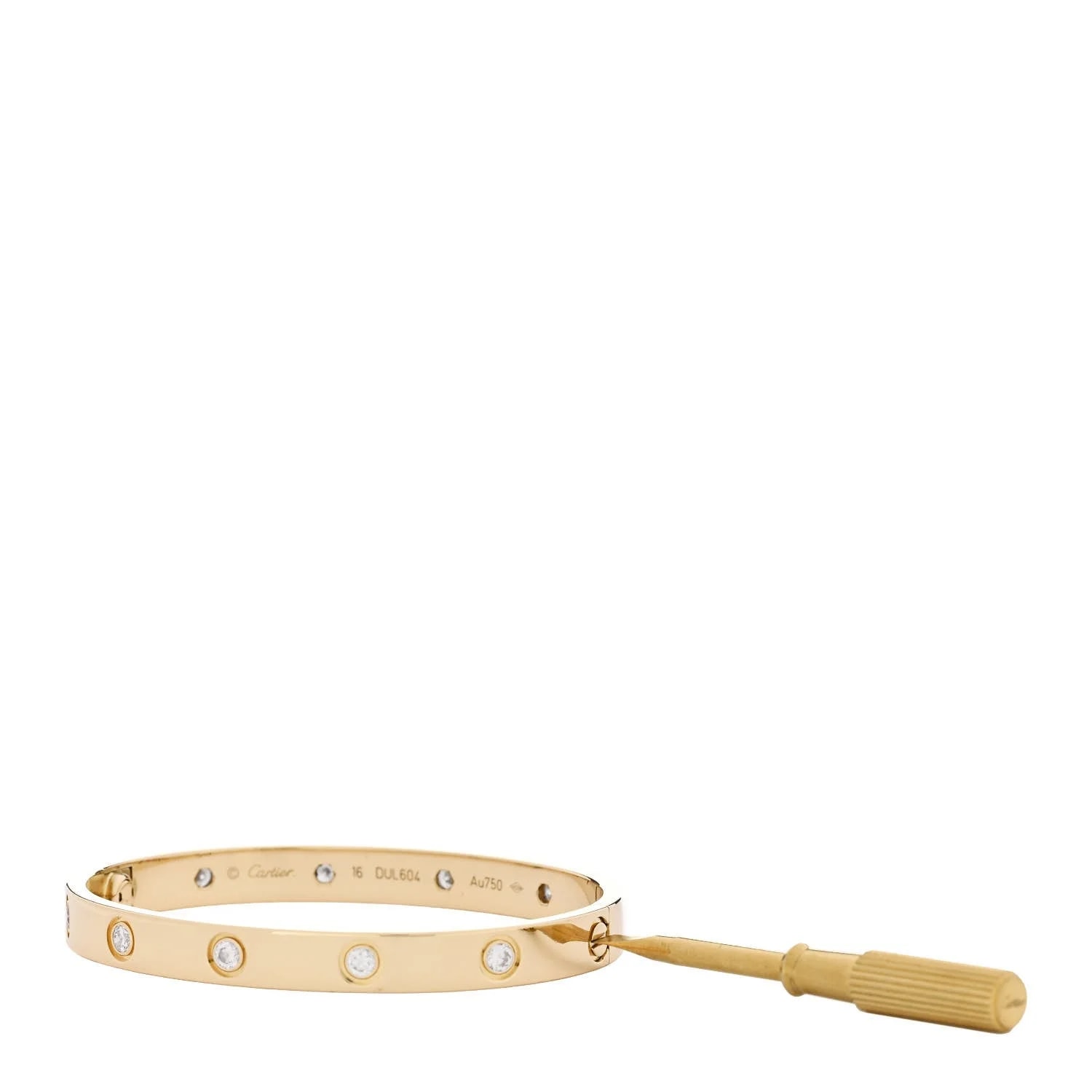 18K Yellow Gold 10 Love Bracelet 16 4