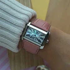 Cartier Divan XL Limited Edition Pink Mother of Pearl W6301455 Steel 2000s 2