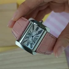 Cartier Divan XL Limited Edition Pink Mother of Pearl W6301455 Steel 2000s 3