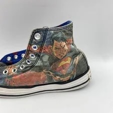 Superman Converse High Top Shoes 8 Chuck Taylor All Star X DC Comics 3