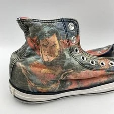 Superman Converse High Top Shoes 8 Chuck Taylor All Star X DC Comics 4