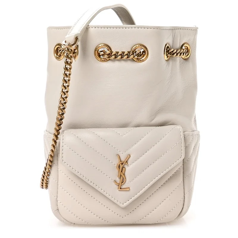 Saint Laurent — Monogram Joe Nano Bucket Crema Soft — Handbag — resale