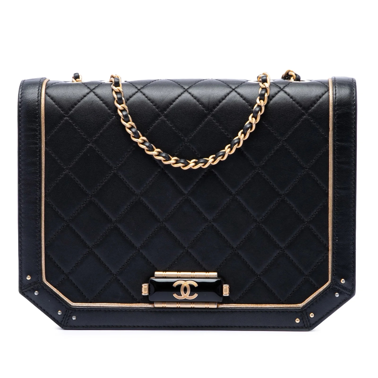 Chanel — Octagon CC Clasp Flap — Handbag — resale