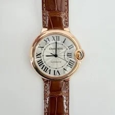 Cartier Ballon Bleu Pink Gold 36mm Gold Case Leather Band 155224348 2