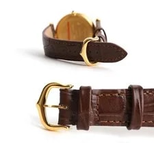 Cartier Must de Round Pin Buckle Brown Leather Band 30MM Original Dial 75684036 4
