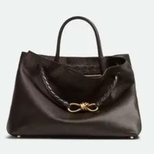 Bottega Veneta — Bottega Veneta Andiamo Dark Medium Official — Handbag — resale