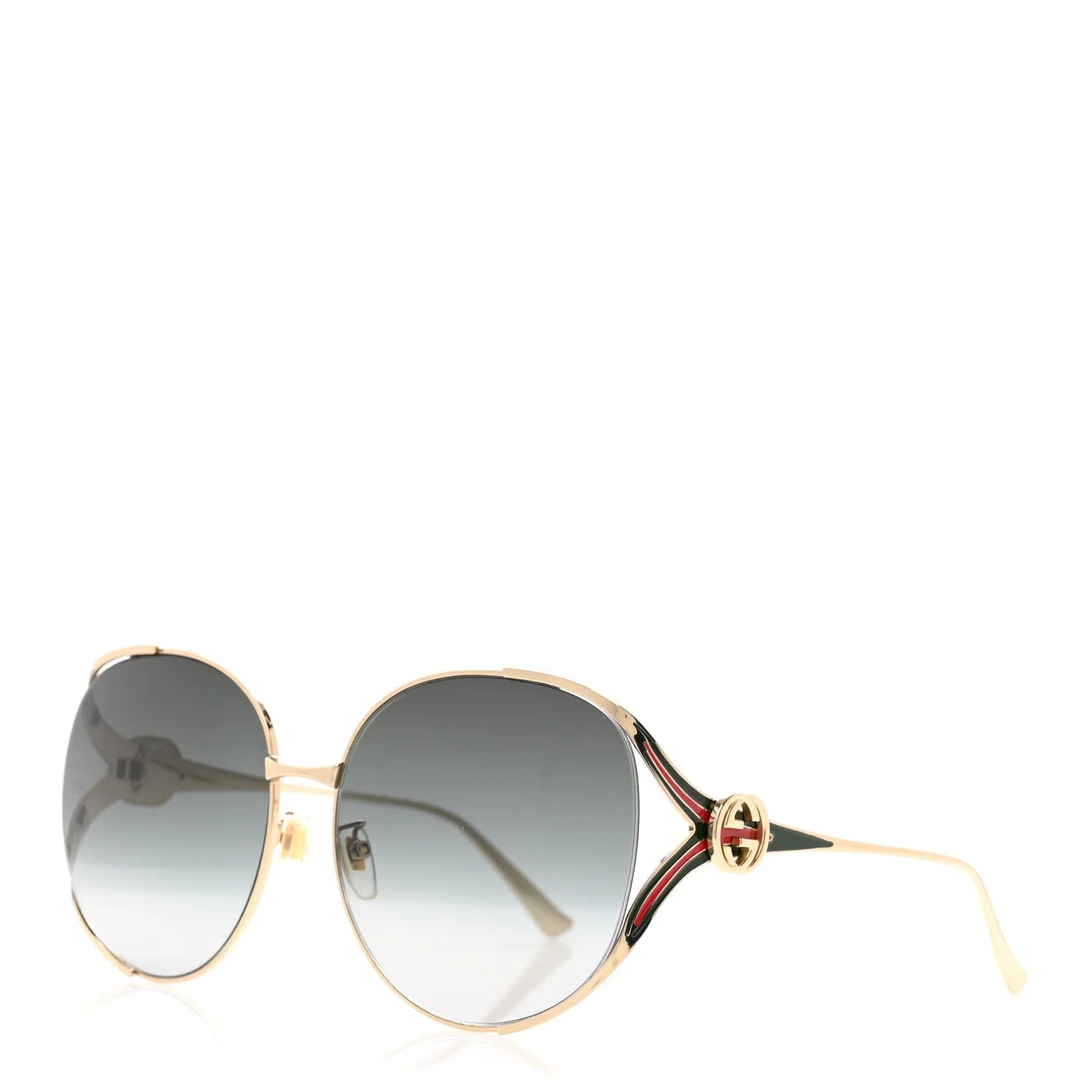 Gucci — Metal Oversized Round Frame GG0225S Sunglasses — Accessory — resale