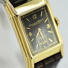 IWC Inter Rectangular K14YG Cal.87 1930s Manual External Belt 4