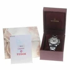 Tudor Prince Date Chronotime 79270 Automatic 39mm Box Papers Silver Chronograph 2