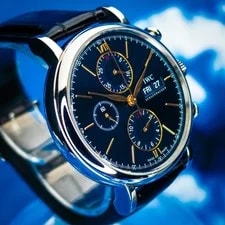 IWC Portofino Chronograph Blue Sunburst Dial Steel IW391036 Box & Papers, 2021 3