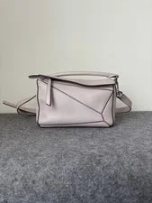 Loewe Puzzle Small Flap Crossbody Soft Pebbled Dusty Light 2