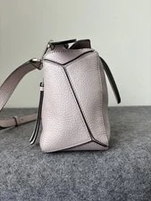 Loewe Puzzle Small Flap Crossbody Soft Pebbled Dusty Light 4