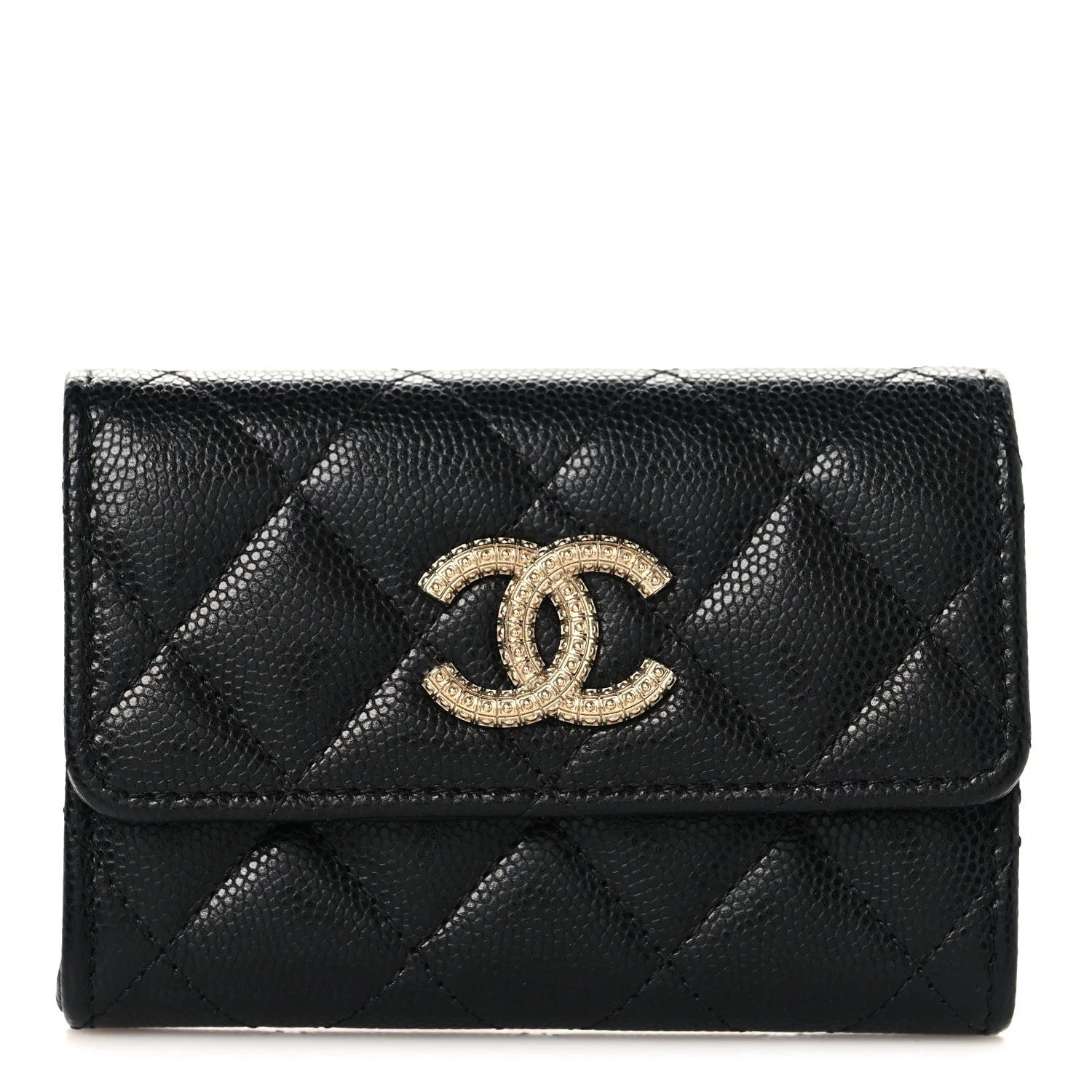 Chanel — CC Glitter Flap Card Holder — Accessory — resale