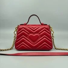 Auth Gucci GG Marmont Chevron 4