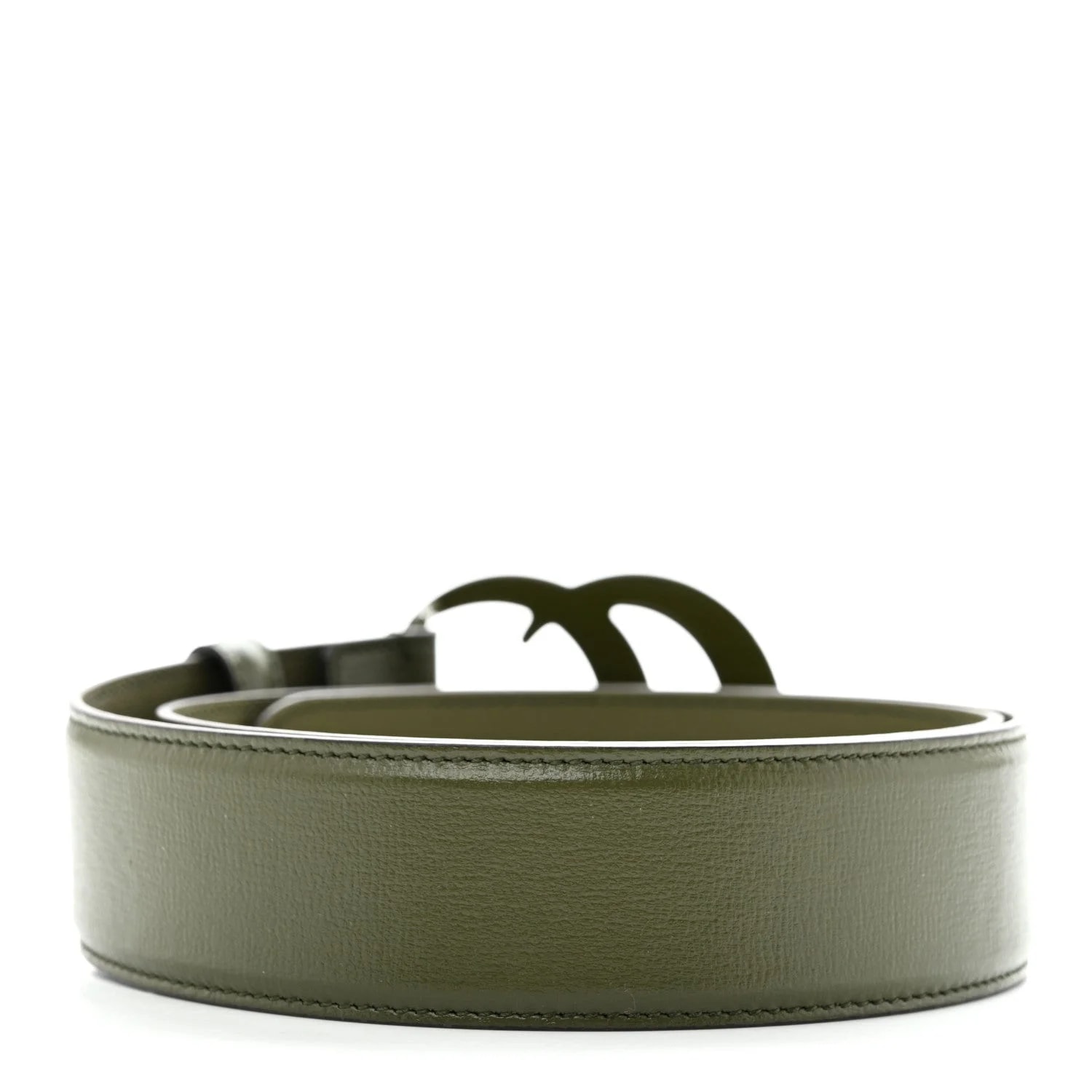 Azalea Enamel Monochrome Double G 40mm Belt 75 30 Military 2