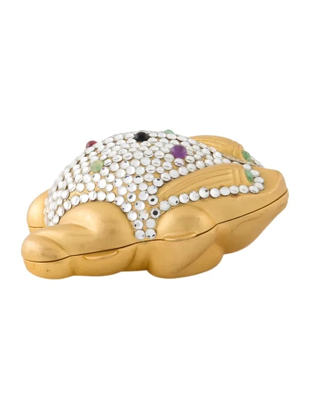 Judith Leiber — Embellished Frog Pill Box — Accessory — resale