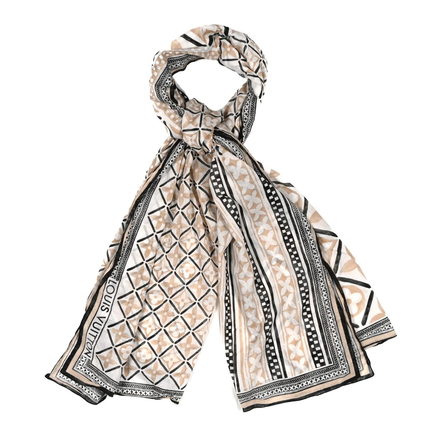 Louis Vuitton — Cotton Tile Scarf — Accessory — resale