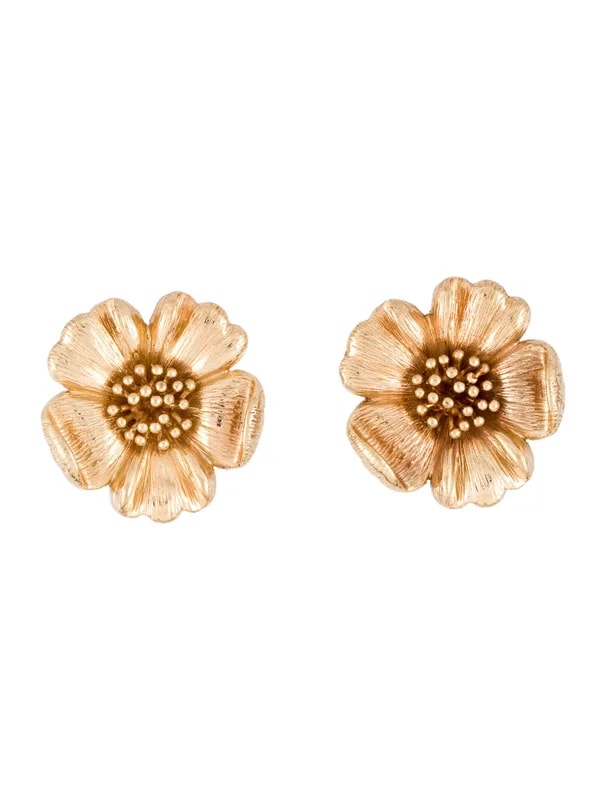 14K Flower Earclips — Jewelry — resale