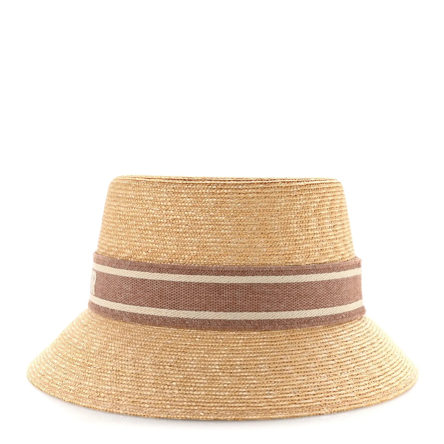 Straw Embroidered D-Bobby Large Brim Hat 57 4