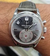 Patek Philippe — Patek Philippe Annual Calendar 5960P Chronograph Platinum Flyback Diamond — Watch — resale