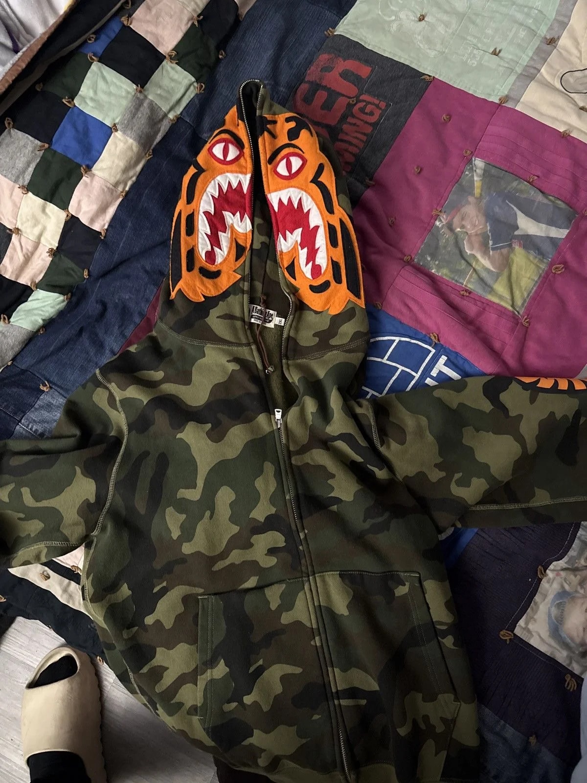 BAPE — Bape Tiger Hoodie Camo With — streetwear — resale