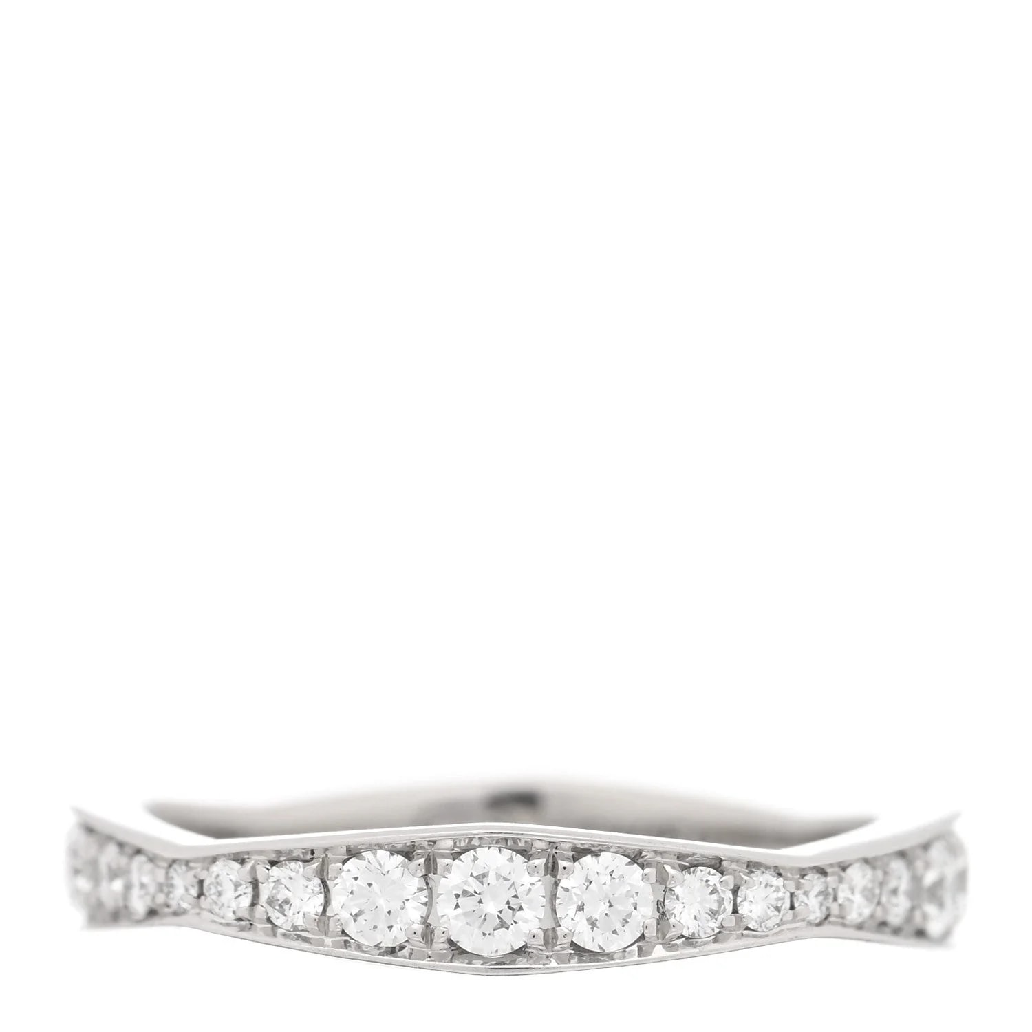 Harry Winston — Platinum Diamond Pave Wave Band Ring 47 4 — Watch — resale