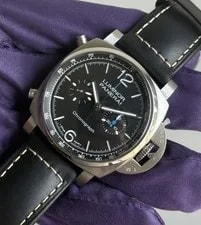 Panerai Luminor Chronograph Black - PAM01109 3 Extra Straps - B+P 4