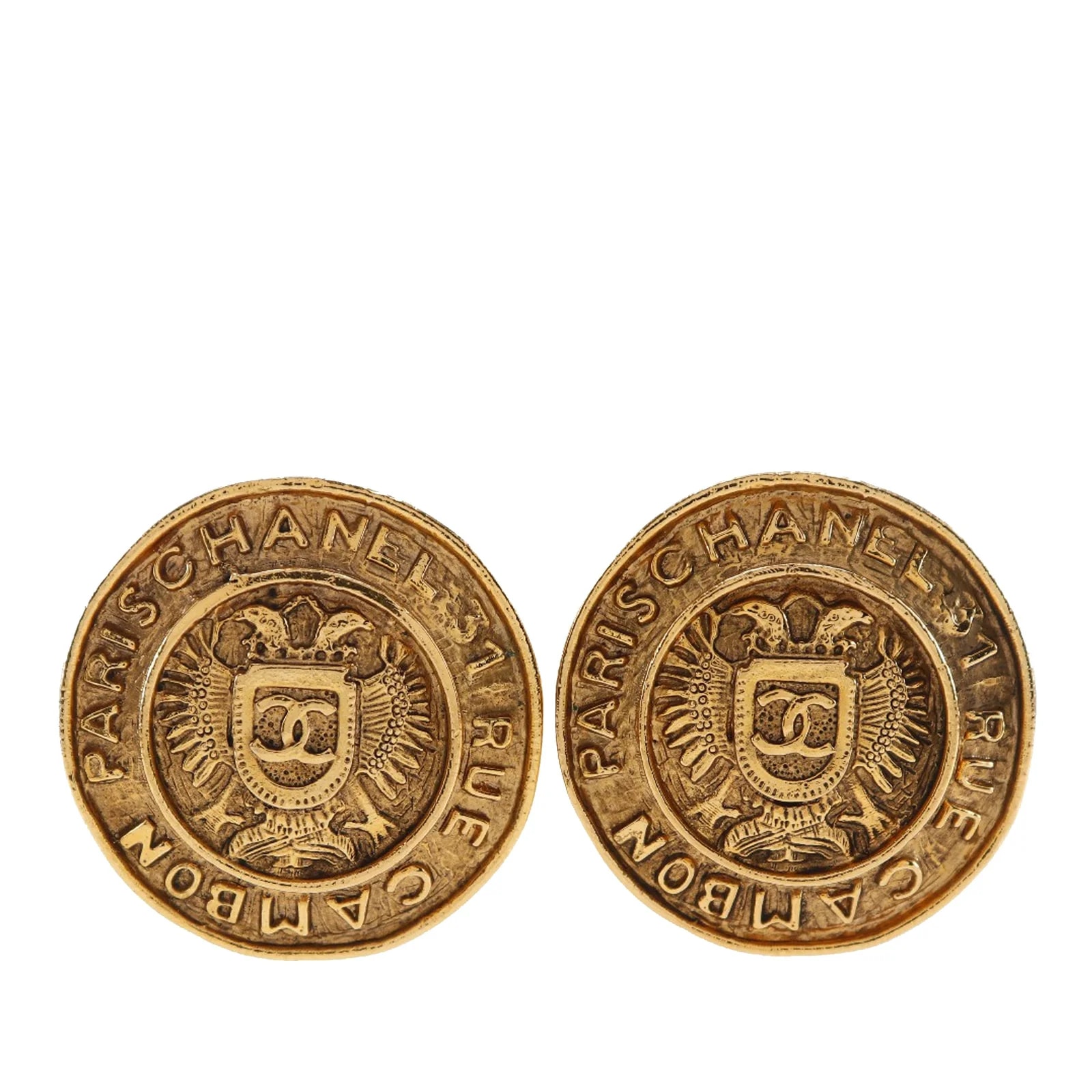 Chanel — Rue Cambon Crest Clip on — Jewelry — resale