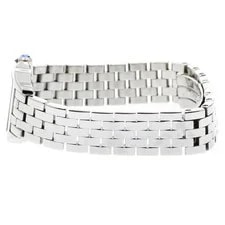 Cartier Santos Dumont SM W25064Z5 20mm SS Beige #C4577 2