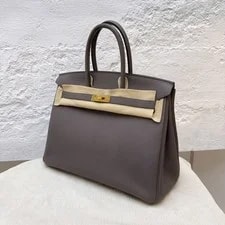 Hermes Birkin 35 Etain 8F Hardware GHW A Stamp Auth 3