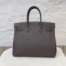 Hermes Birkin 35 Etain 8F Hardware GHW A Stamp Auth 4