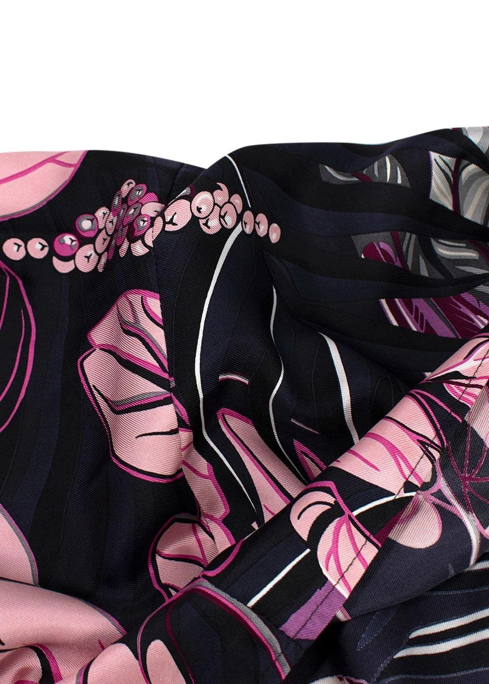 Hermes and Floral Print Lightweight Open Scarf Blouse 2