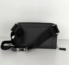 Prada Enameled Metal Triangle Logo Belt in B-5 2
