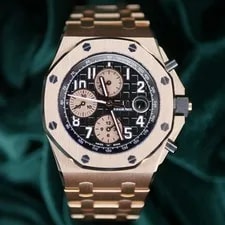 Audemars Piguet — Audemars Piguet Royal Oak Offshore "Full Brick" Black 18K Rose SET 26470OR — Watch — resale