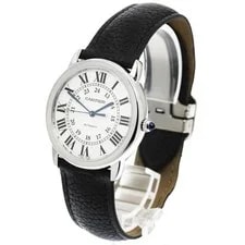 Cartier — Cartier Ronde Solo WSRN0021 36mm SS/Leather Silver #C16732 — Watch — resale