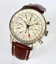 Breitling , A24322 Navitimer World Gmt, 46mm, White, Box/papers, Sale 2