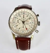 Breitling , A24322 Navitimer World Gmt, 46mm, White, Box/papers, Sale 3