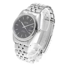 Tudor Prince Date 74034 34mm Stainless Steel / White Gold Black #C22485 2
