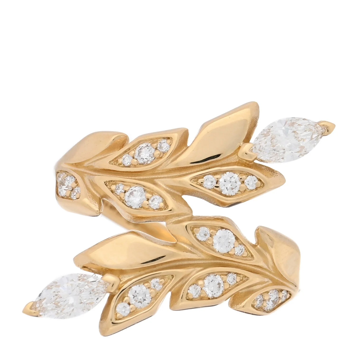 Tiffany & Co. — 18K Yellow Gold Victoria Vine Bypass 49 5 — Jewelry — resale