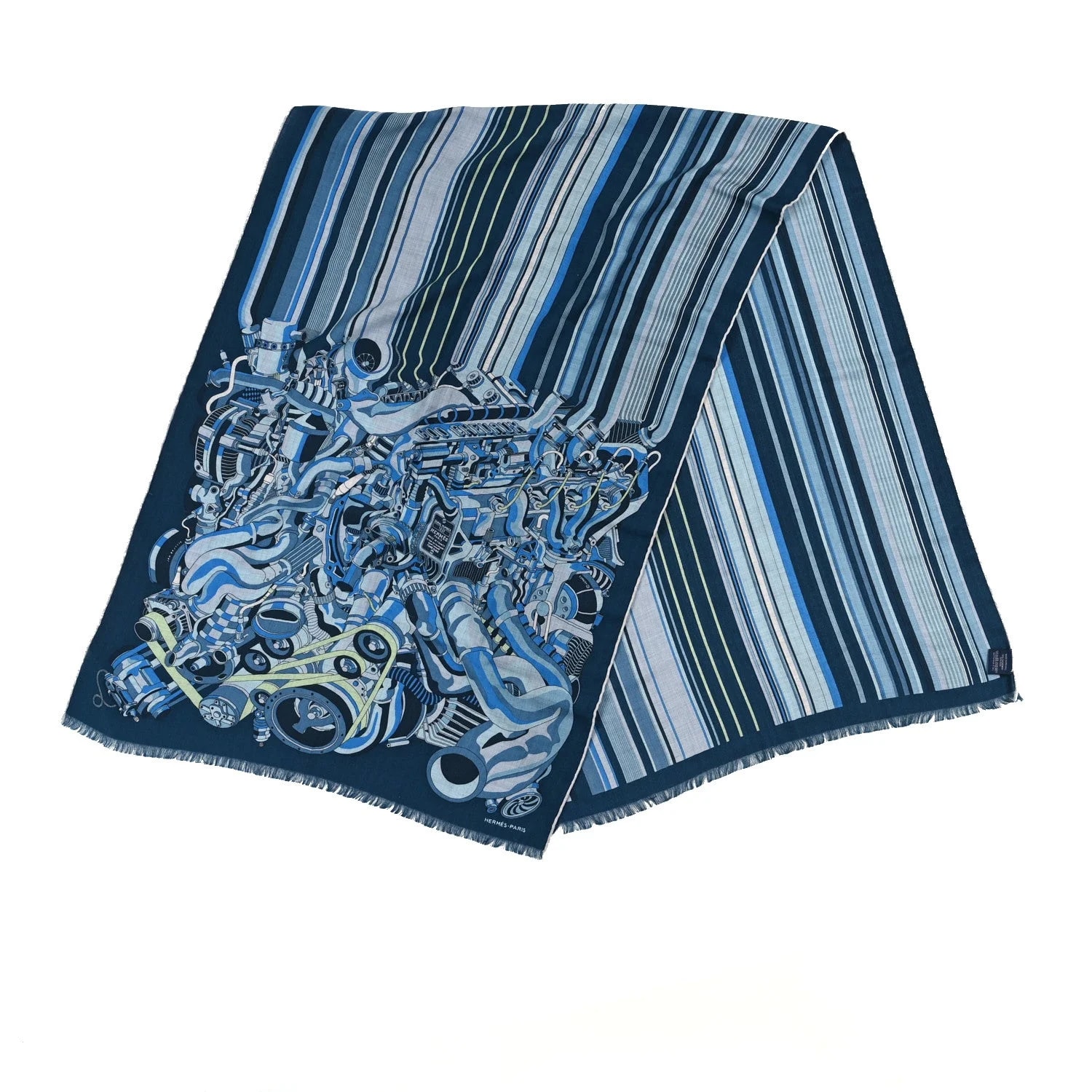 600 Chevaux Rectangle Scarf Chine 2