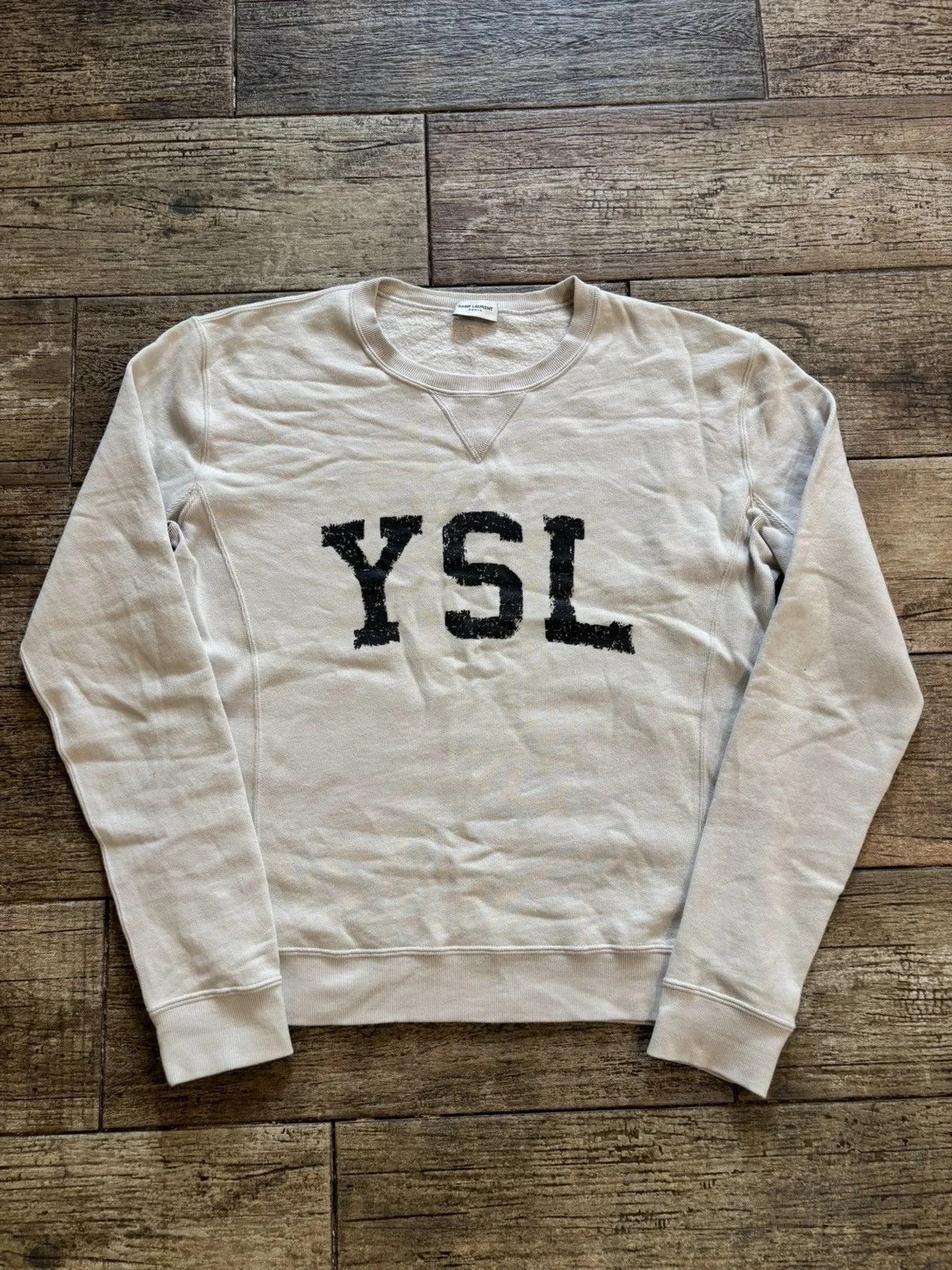 YSL — YSL Logo Crewneck Sweatshirt — streetwear — resale